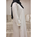 Luxury Linen Abaya (Pure White)