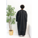 Pure Black Syrian Farwa Coat with Hoodie - Boys