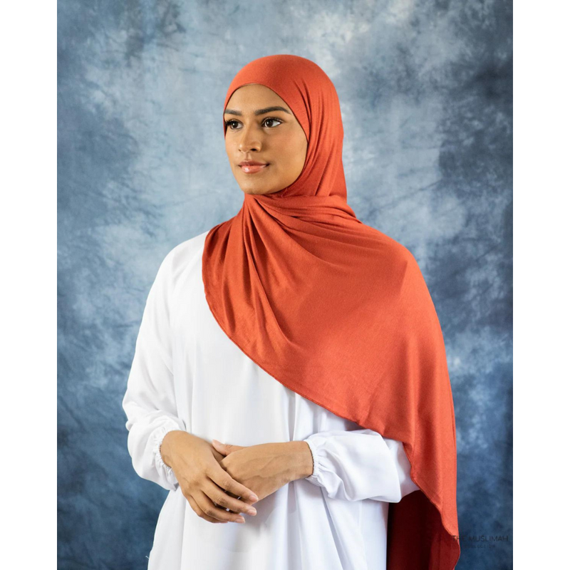 Burnt Orange Jersey Hijab
