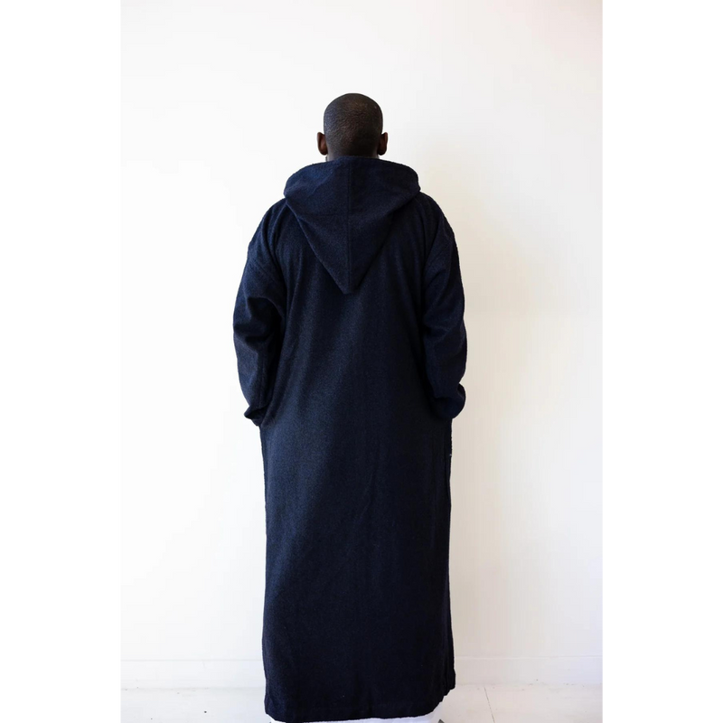 Moroccan Hand Stitched Milifa Hoodie Midnight Blue
