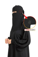 Bedoon Essm Niqab | Hidden elastic - 7PNR