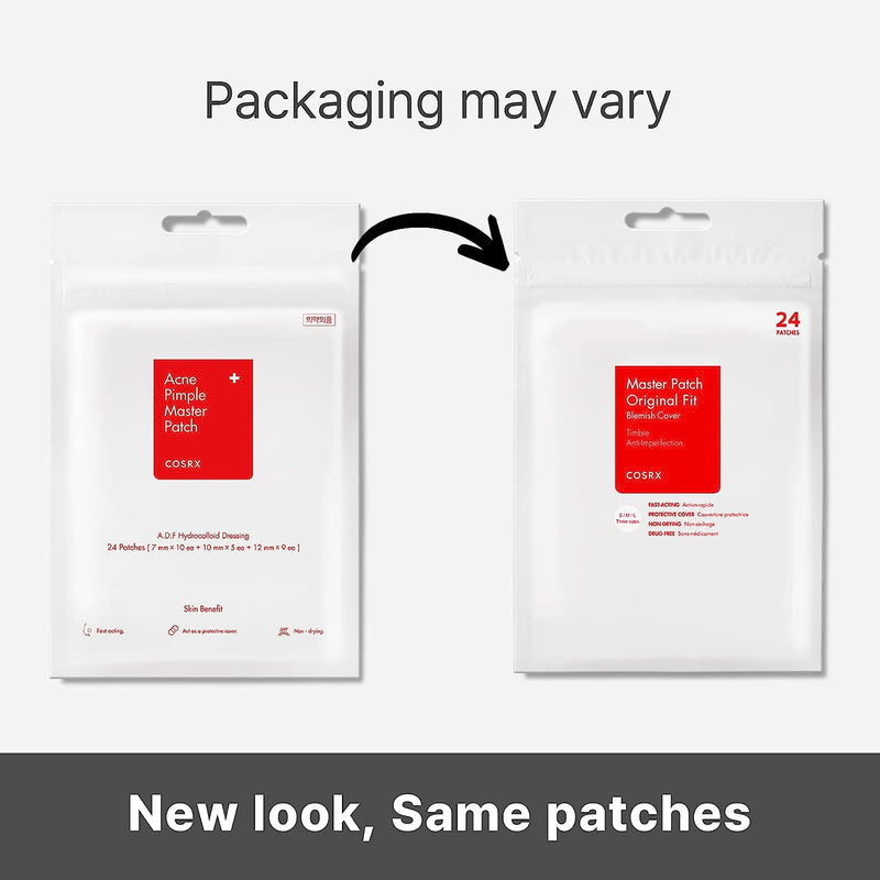 COSRX Acne Pimple Patch Absorbing Hydrocolloid Original 3 Size Patches(Pack of 10) - MC Gift