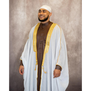 Embroidered Thobe Overcoat Arab Bisht Cloak (Black)