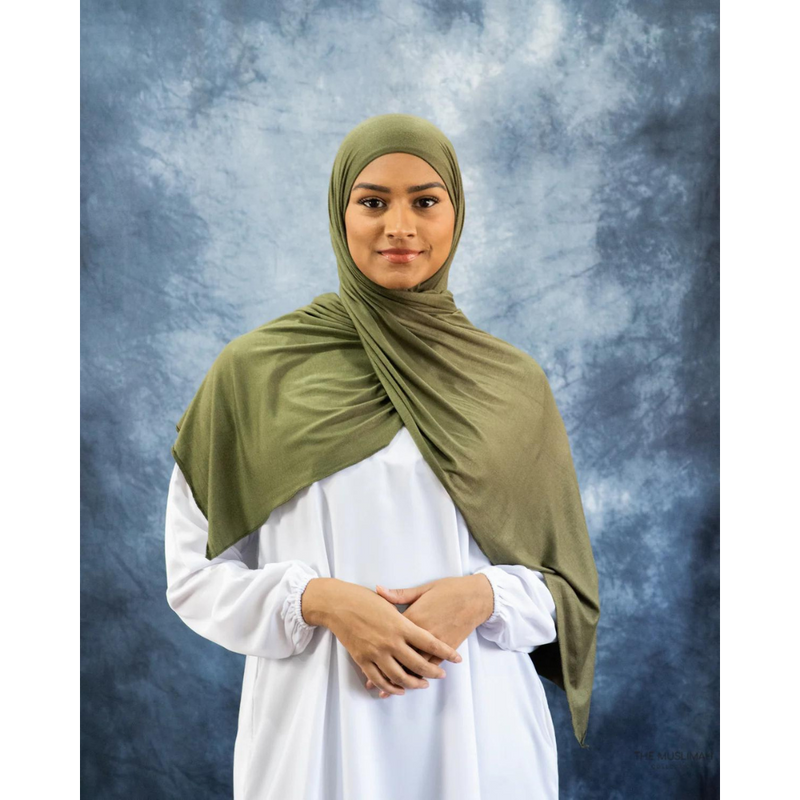 Jersey Hijab - Moss Green