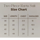 Sale Two Piece Suit Straight Fit Kurta - Black