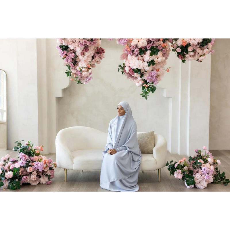 Aisha Two Piece Jilbaab (Sky Grey)
