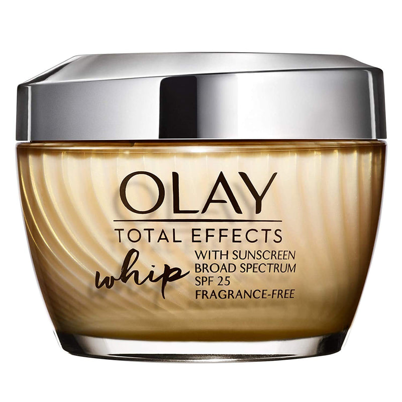 Olay Total Effects Whip Light Face Moisturizer Cream SPF 25, 1.7 Fl Oz