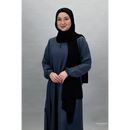 Sawda Textured Crepe Abaya (Dark Grey)
