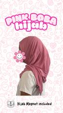 Slip & Wrap© Hijabs - Pink Boba (with Hijab magnet)