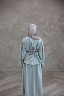 Resort Textured Skirt & Blouse Set - Whipped Pistachio