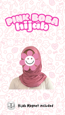 Slip & Wrap© Hijabs - Pink Boba (with Hijab magnet)