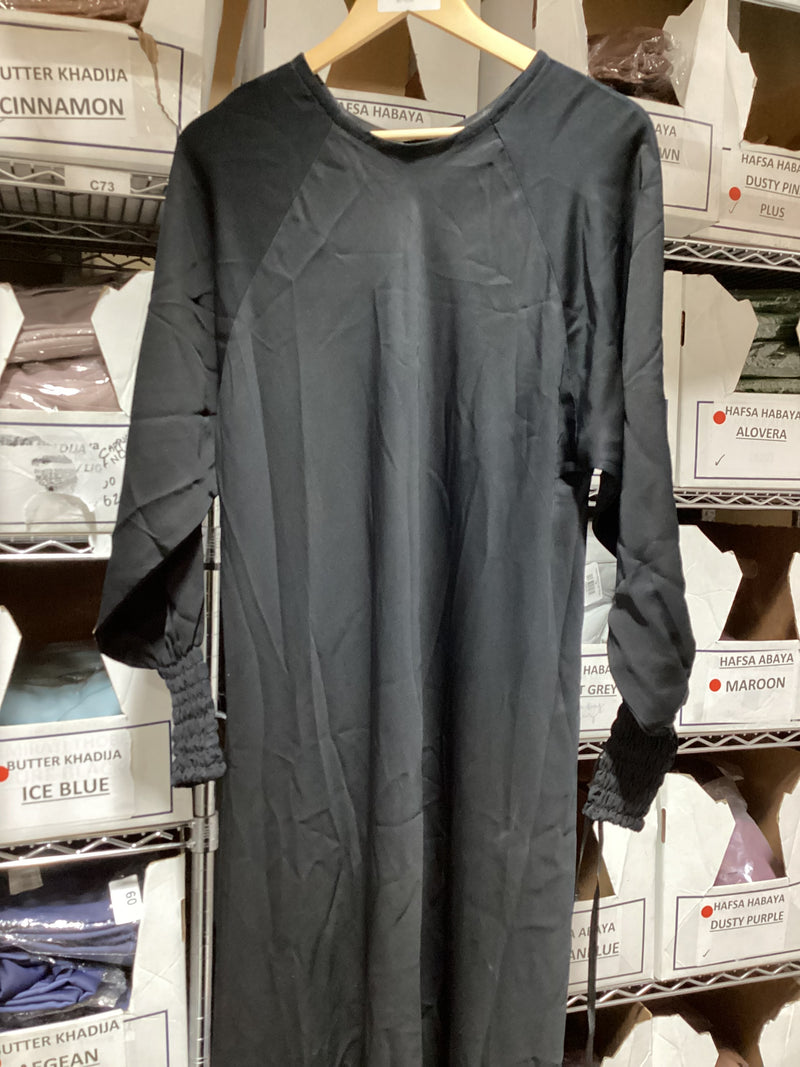 CLEARANCE SALE Crinkle Sleeve Abaya (Black) - 38