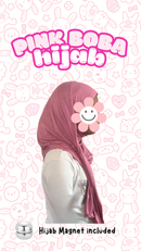 Slip & Wrap© Hijabs - Pink Boba (with Hijab magnet)