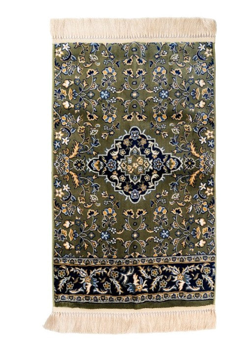 Al Rawdah Madina Masjid Edition Prayer Mat with Premium 13mm Cushioning - Madina Green