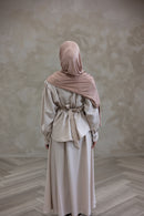 Resort Textured Skirt & Blouse Set - Sand