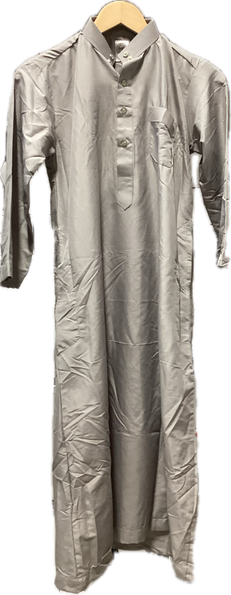 SAMPLE SALE Kids-Boys Saudi collared Thobe (Cloud Grey) - 04