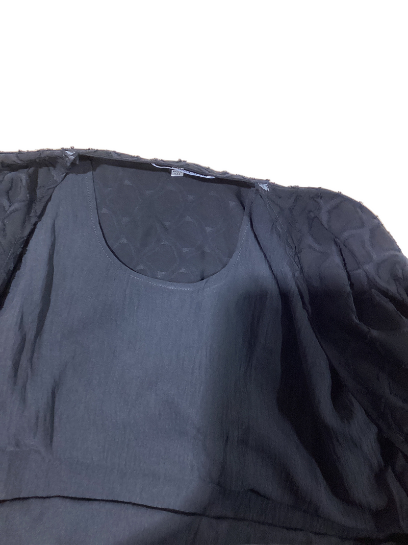 CLEARANCE SALE Mermaid Tail Print Abaya - Black 15