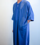 Moroccan 3/4 Sleeve Thobe (Azure Blue)