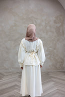 Resort Textured Skirt & Blouse Set - Cloud Cream