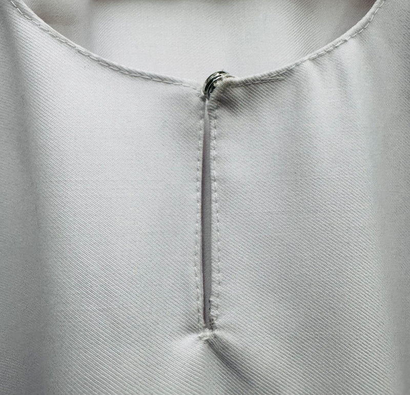 CLEARANCE SAMPLE SALE Umm Salama Thick Cotton Linen Blend Loose Fit Abaya (Cool White)