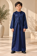 Mini Muslim Boys Thobe - Emirati (Navy Blue)