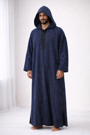 Moroccan Milifa Hoodie Thobe - Midnight Sky