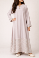 Pearl Petal Girls Glam Abaya - Opal Pink