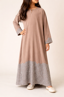 Pearl Petal Girls Glam Abaya - Cinnamon