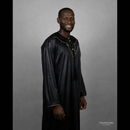 Embroidered Custom Made Emirati Thobe Style (Black and Gold)