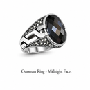 Midnight Facet Ottoman Ring