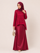 Sky Bloom Lace Wedding Dress - Crystal Red