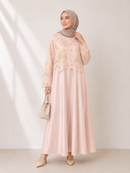 Sky Bloom Lace Wedding Dress - Peach