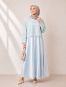 Sky Bloom Lace Wedding Dress - Baby Blue