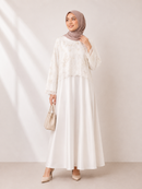 Sky Bloom Lace Wedding Dress - Pearl White