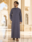 Mosaic Premium Thobe - Navy Blue