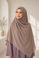 Plain Chiffon Hijab - Dark Taupe