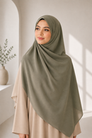 Plain Chiffon Hijab - Moss Green