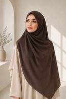Plain Chiffon Hijab - Coffee Brown