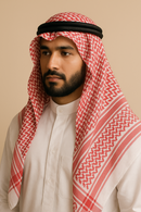 Imamah/Keffiyyah (Premium Range) - Crimson Oasis