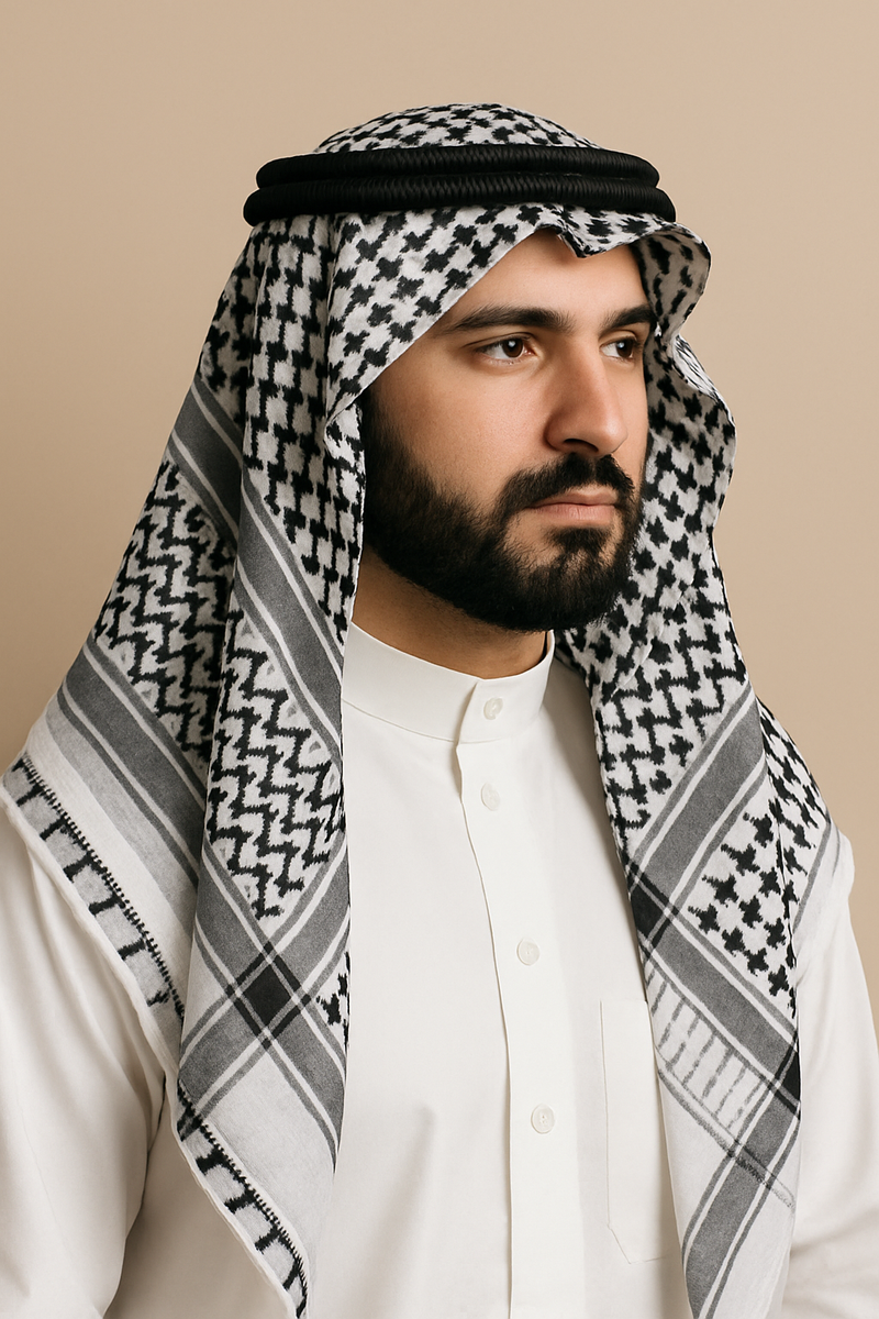 Imamah/Keffiyyah (Premium Range) - Obsidian Sands