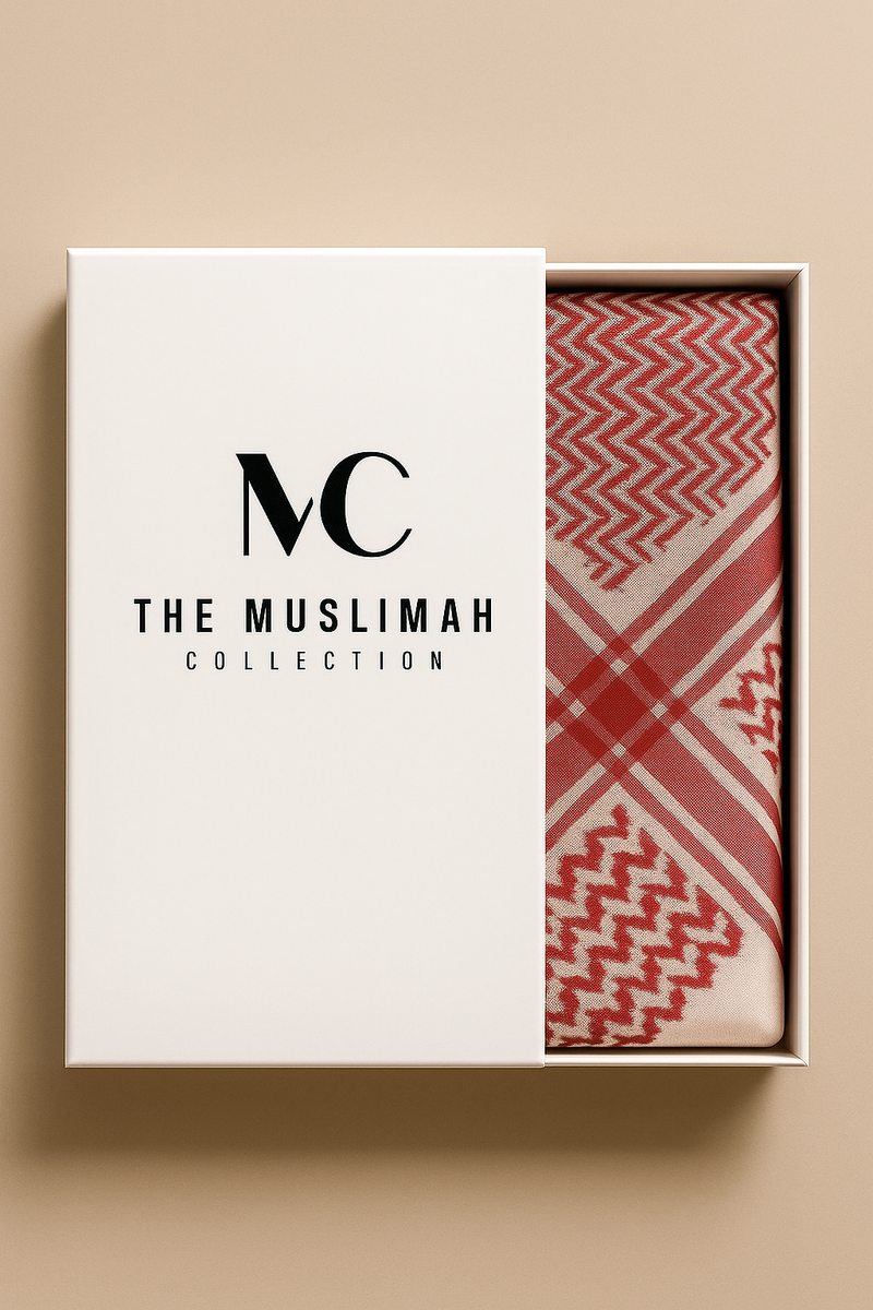 Imamah/Keffiyyah (Premium Range) - Crimson Oasis