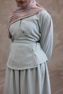 Resort Textured Skirt & Blouse Set - Whipped Pistachio
