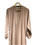 Sawda Textured Crepe Abaya (Cinnamon Rose)