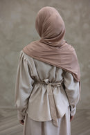 Resort Textured Skirt & Blouse Set - Sand