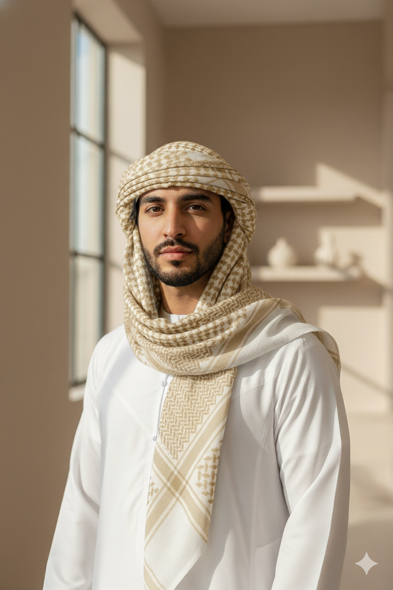 Imamah/Keffiyyah (Premium Range) - Golden Dune