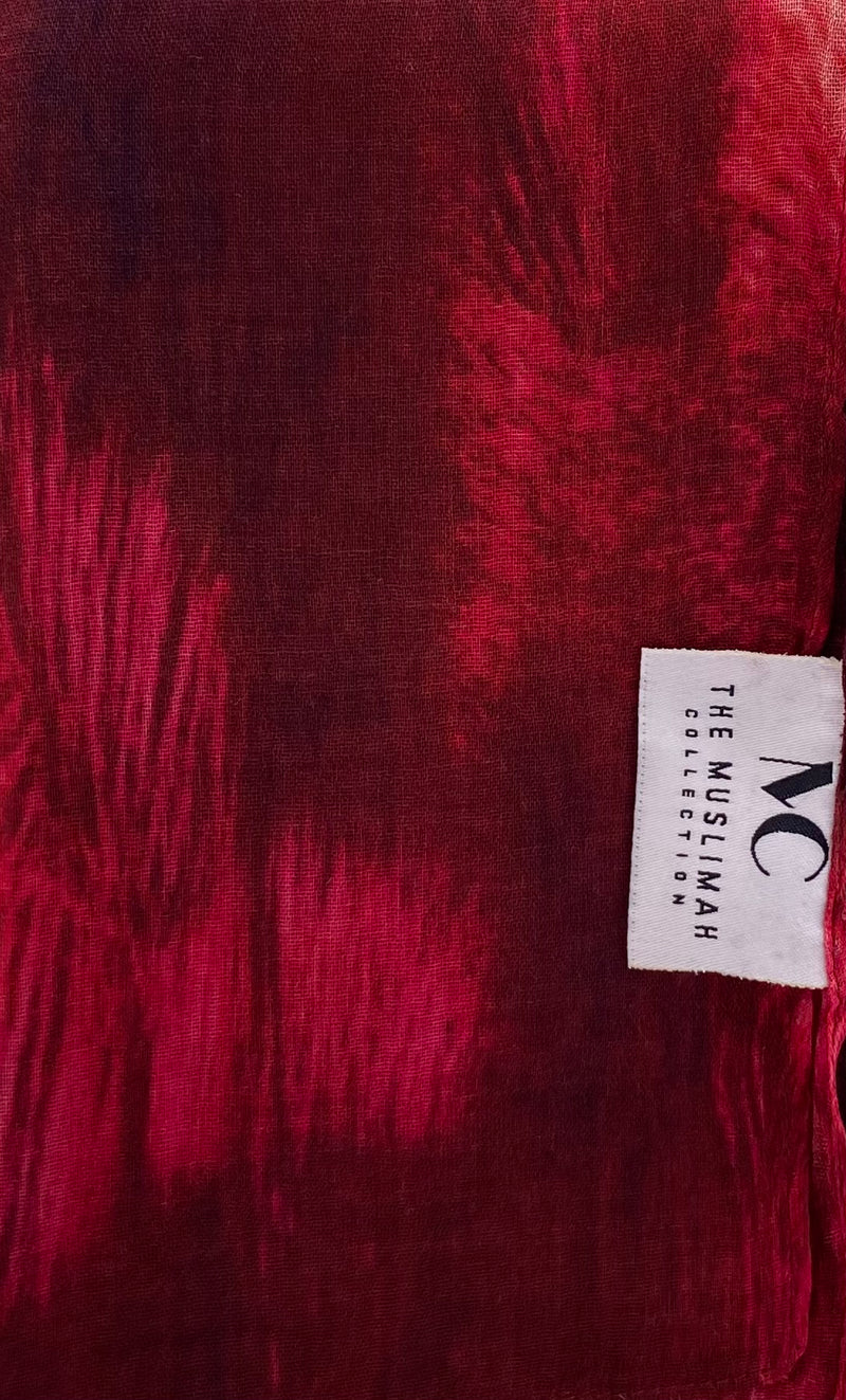 New- Viscose Modal Hijab - Cranberry Splash