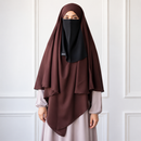 Luxury Black Elastic Half Niqab (Charcoal Black)