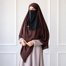 Luxury Black Elastic Half Niqab (Charcoal Black)