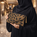 Luxury Embellished Beaded Flap Evening Clutch Bag
