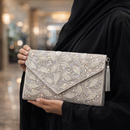 Luxury Embellished Beaded Flap Evening Clutch Bag